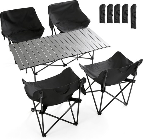 Garden table and chairs set - table,