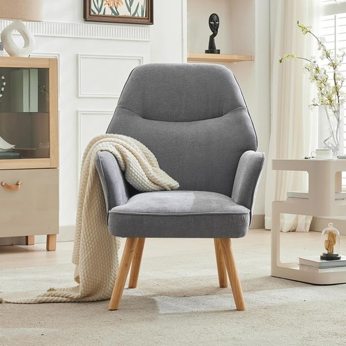 Grey velvet armchair - velvet, seat