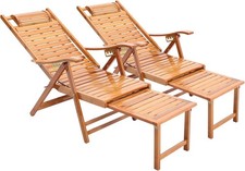 Beach chair Sun Lounger 2PC