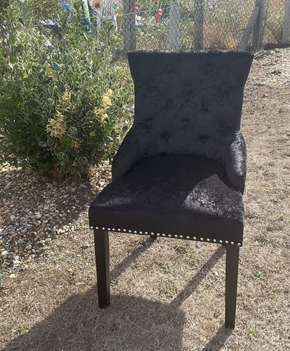 Set black velvet - black, button