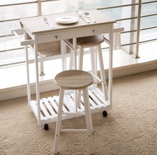 Kitchen cart with chair and 2